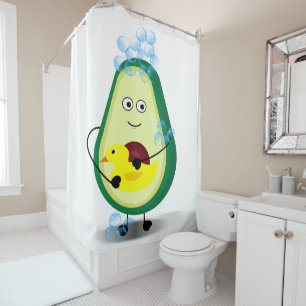 Avocado nehmen eine Dusche Duschvorhang