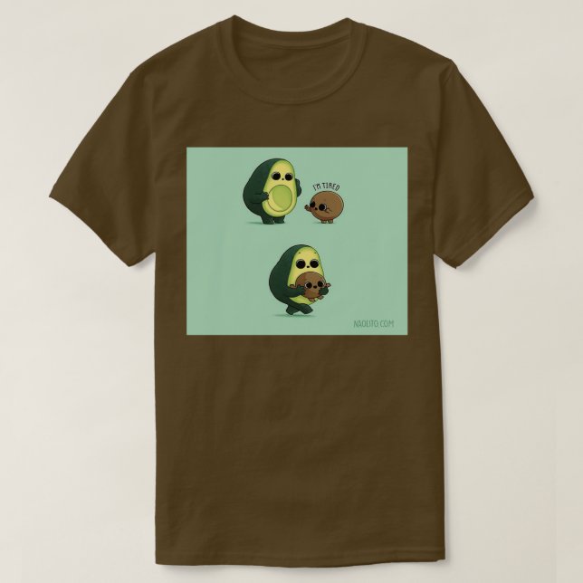 Avocado niedlich 3 T-Shirt (Design vorne)