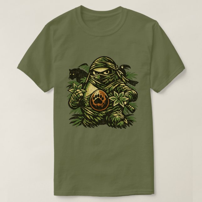 Avocado Ninja — Schatten des Dschungels  T-Shirt (Design vorne)