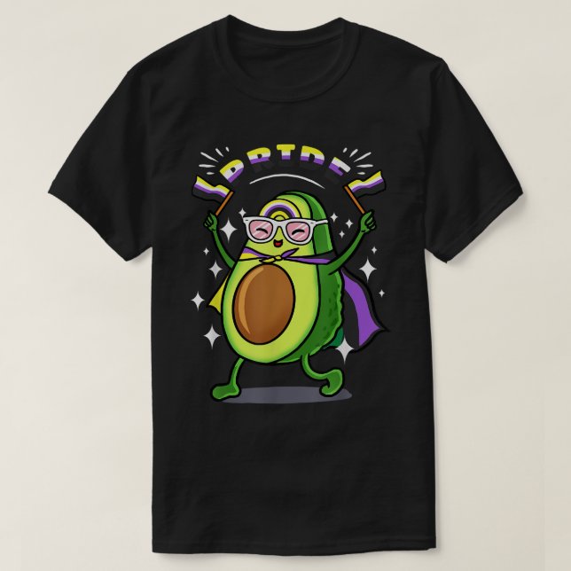Avocado Nonbinary Pride T-Shirt (Design vorne)