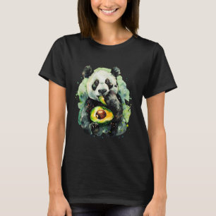 Avocado-Panda-Bär-Aquarell-Kunstwerk Avocado-Fruch T-Shirt