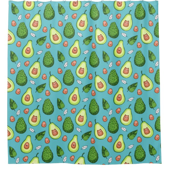 Avocado Pattern Duschvorhang (Vorderseite)