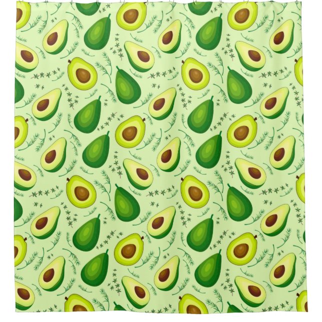 Avocado Pattern Duschvorhang (Vorderseite)