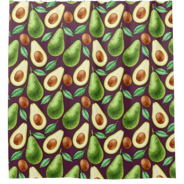 Avocado Pattern Duschvorhang (Vorderseite)