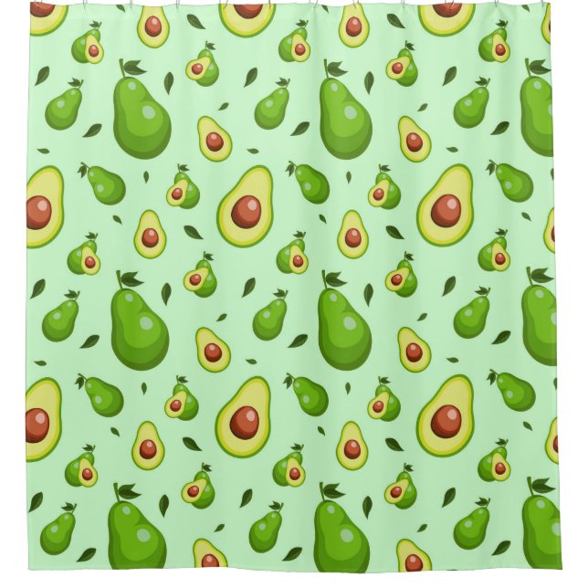 Avocado Pattern Duschvorhang (Vorderseite)