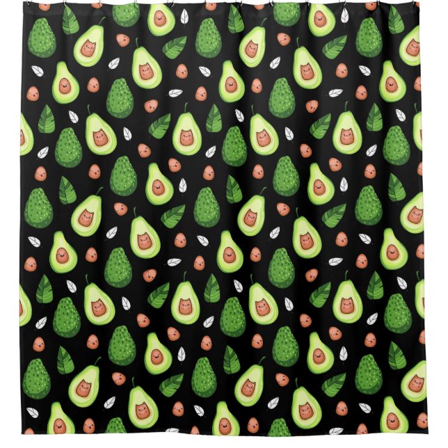 Avocado Pattern Duschvorhang (Vorderseite)