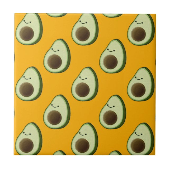 Avocado Pattern Fliese (Vorderseite)
