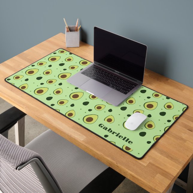 Avocado Pattern Fruchtnahrungsbeschriftung Schreibtischunterlage (Büro 2)