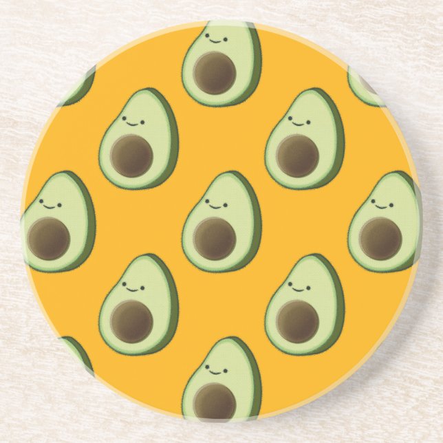 Avocado Pattern Getränkeuntersetzer (Vorne)
