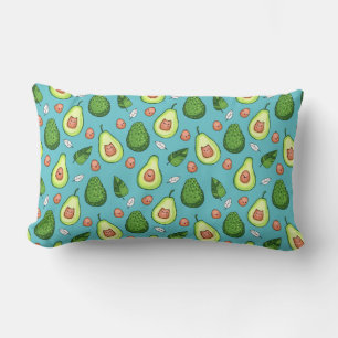 Avocado Pattern Lumbar Pillow Lendenkissen