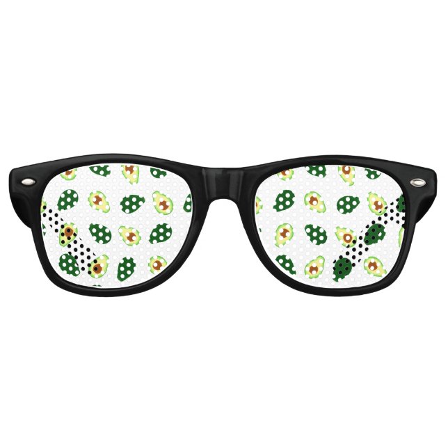 Avocado Pattern Print Party Sonnenbrille (Vorderseite)