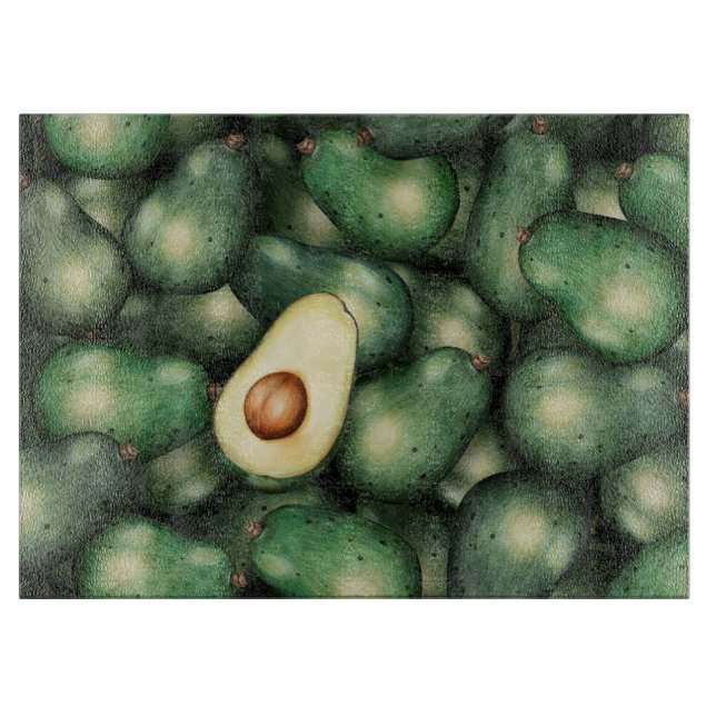 Avocado Pattern Schneidebrett (Vorderseite)