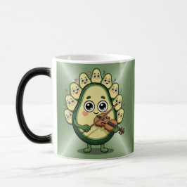 Avocado Playing Violin Morphing Mug Verwandlungstasse