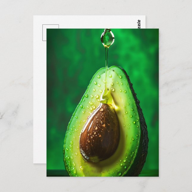 Avocado, Postüberquerung Postkarte (Vorne/Hinten)