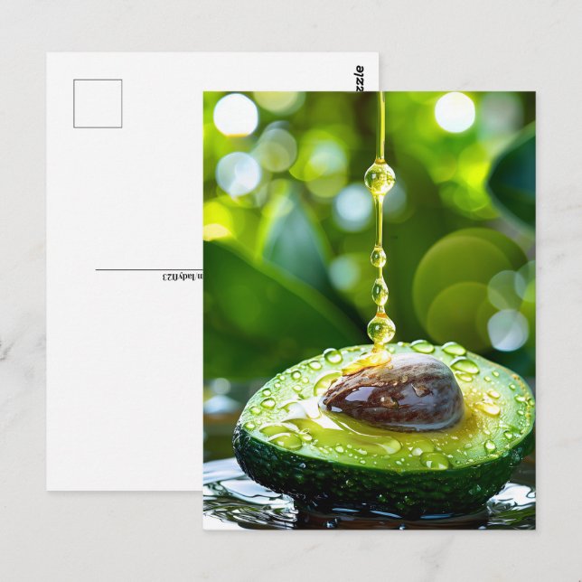 Avocado, Postüberquerung Postkarte (Vorne/Hinten)