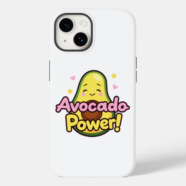 Avocado Power Case-Mate iPhone 14 Hülle (Rückseite)