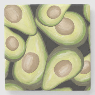 "Avocado" Print Stone Untersetzer