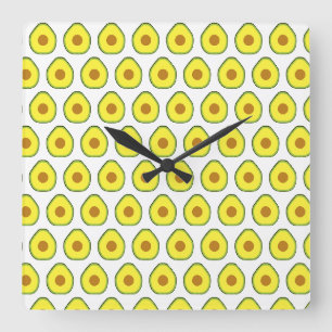 Avocado Quadratische Wanduhr