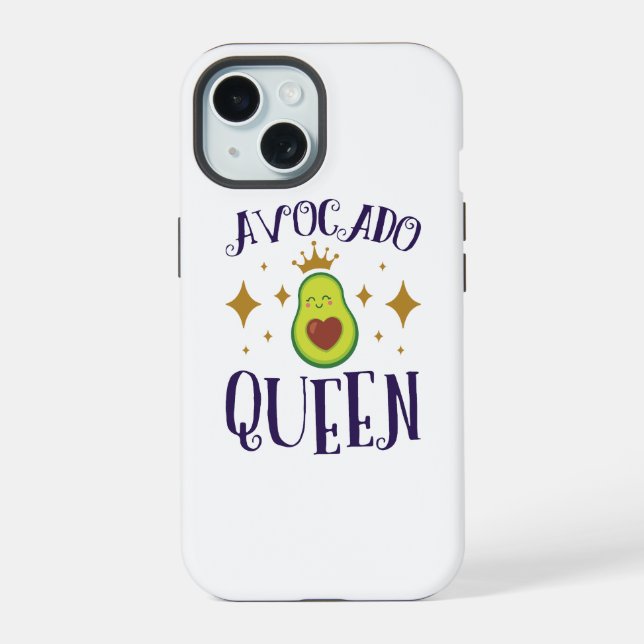 Avocado Queen iPhone 15 Hülle (Rückseite)