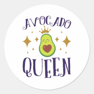 Avocado Queen Runder Aufkleber