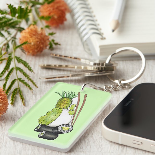 Avocado Rolls Wasabi Sushi Dîner Japonais (Devant droit)