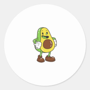 Avocado Runder Aufkleber