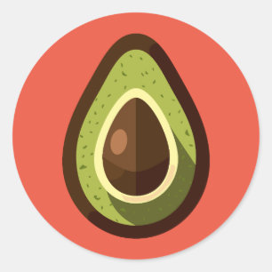 Avocado Runder Aufkleber