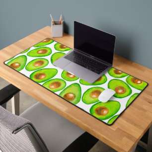 Avocado schneidet Aquarellfarben Schreibtischunterlage