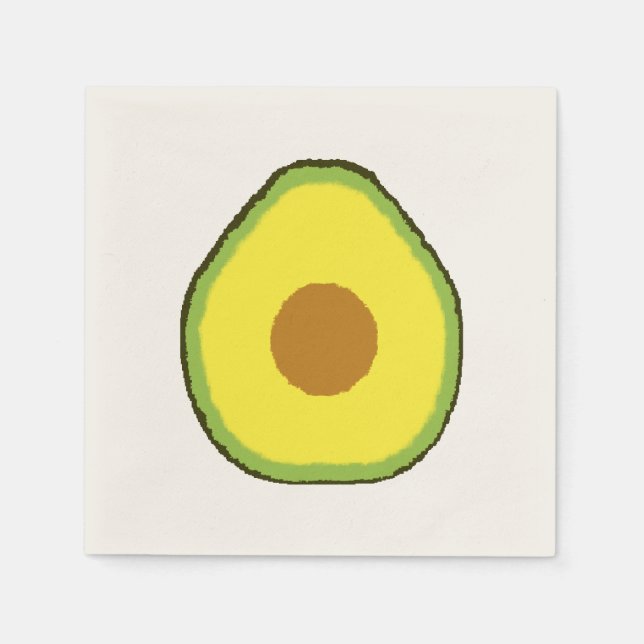 Avocado Serviette (Vorderseite)