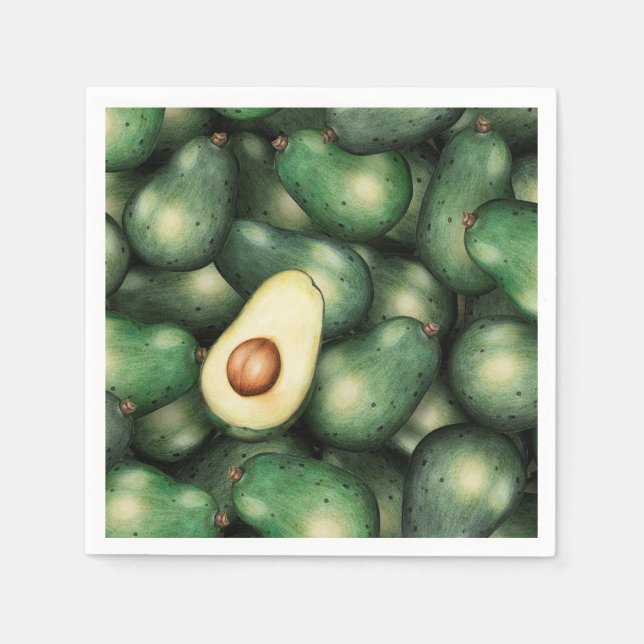 Avocado Serviette (Vorderseite)
