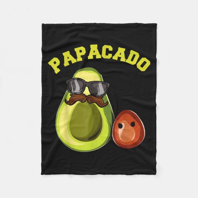 Avocado Shirt For Men, Papacado Pregnancy Announce Fleecedecke (Vorderseite)