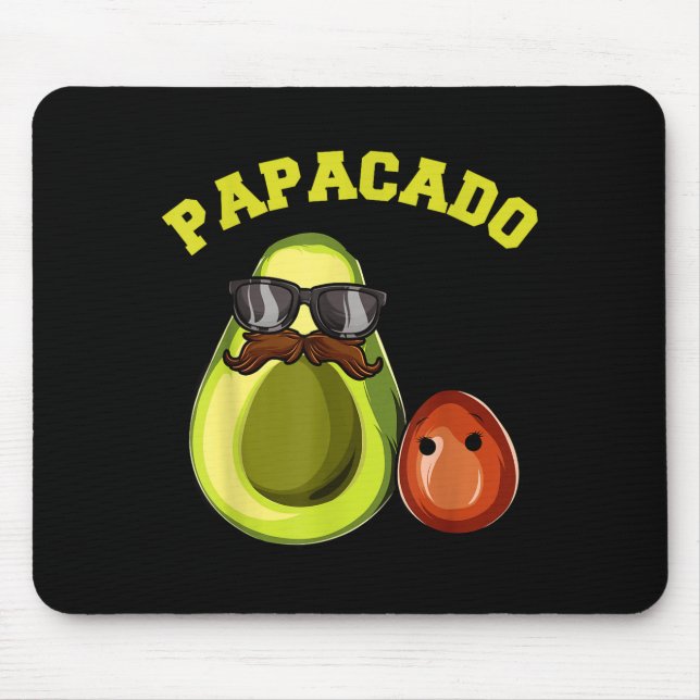 Avocado Shirt For Men, Papacado Pregnancy Announce Mousepad (Vorne)