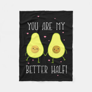 Avocado Sie sind meine bessere Hälfte Fleecedecke