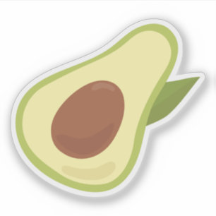 Avocado Spaß Retro-Stil pastellgrün Aufkleber