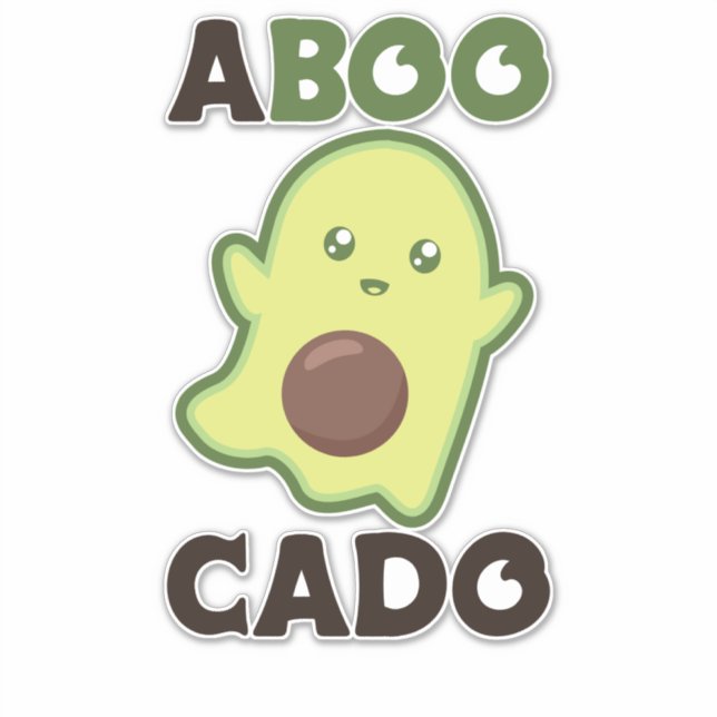Avocado Spirit für Halloween Funny Avocados Aufkleber (Vorderseite)