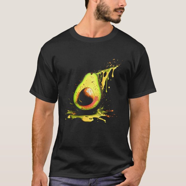 Avocado Splash Vegan Vegetarian Healthy Food T-Shirt (Vorderseite)