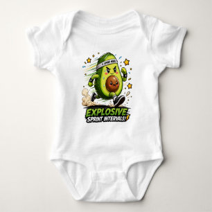 Avocado Sprint-Modus Cardio-Läufer Fitness-T-Shirt Baby Strampler