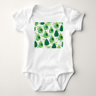 Avocado, strukturierte Briefmarke, nahtlose Muster Baby Strampler