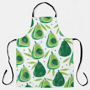 Avocado, strukturierte Briefmarke, nahtlose Muster Schürze