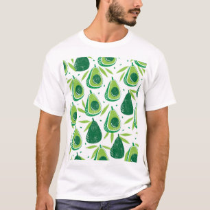 Avocado, strukturierte Briefmarke, nahtlose Muster T-Shirt