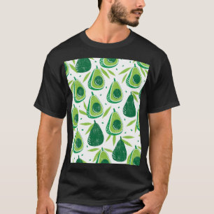 Avocado, strukturierte Briefmarke, nahtlose Muster T-Shirt