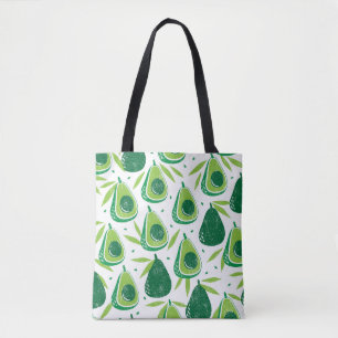 Avocado, strukturierte Briefmarke, nahtlose Muster Tasche