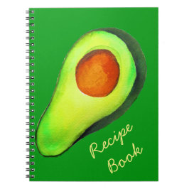 Avocado-süchtige grüne Rezeptur Notizblock