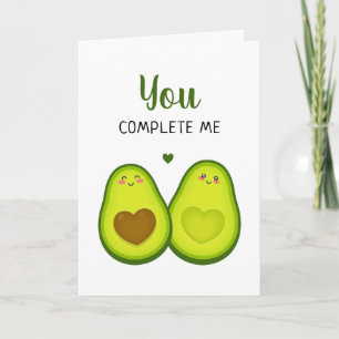 Avocado Süß Romantisch Du Ergänzt Mich Jubiläum Karte