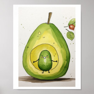 Avocado, süßes Baby-Avocado-Design Poster