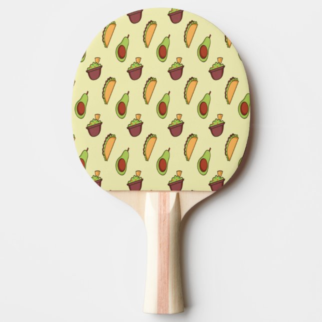 Avocado Taco Yellow Ping Pong Paddle Tischtennis Schläger (Vorderseite)