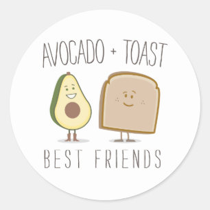 Avocado + Toast-beste Freund-Aufkleber Runder Aufkleber