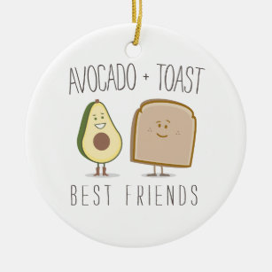 Avocado + Toast-beste Freund-lustige Verzierung Keramik Ornament