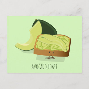 Avocado-Toast-Cartoon   Postkarte