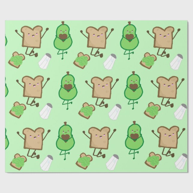 Avocado-Toast-Geschenkpapier Geschenkpapier (Flach)